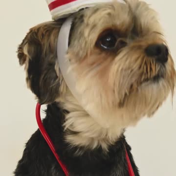Dog Wearing A Nurse Costume Funny video