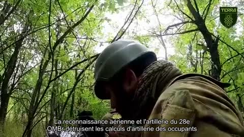 Air reconnaissance and artillery of the 28th OMBr destroy artillery calculations of the occupiers