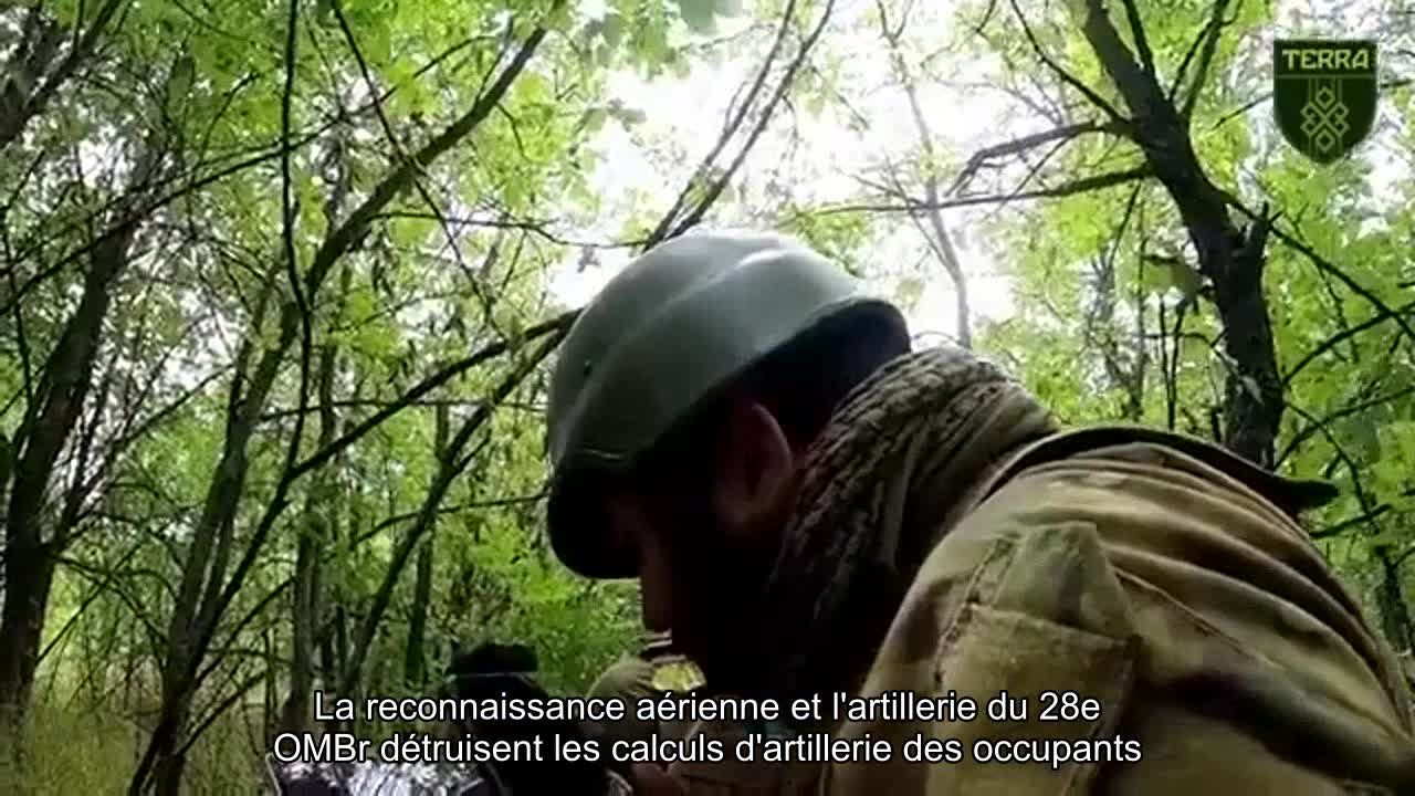 Air reconnaissance and artillery of the 28th OMBr destroy artillery calculations of the occupiers