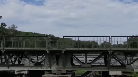 The Russian military erected a road bridge across the Seversky Donets in the LPR