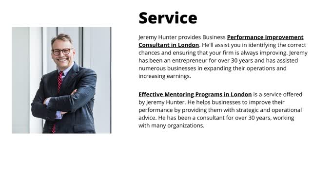 Business Performance Improvement Consulting in London by Jeremy Hunter