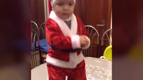 Baby dance in Christmas