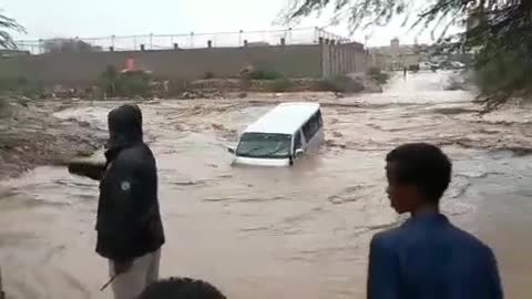 Floods in a city in Somalia