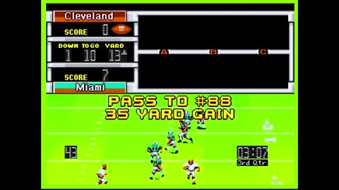 Madden92 (Sega Genesis) Cleveland vs Miami Part3