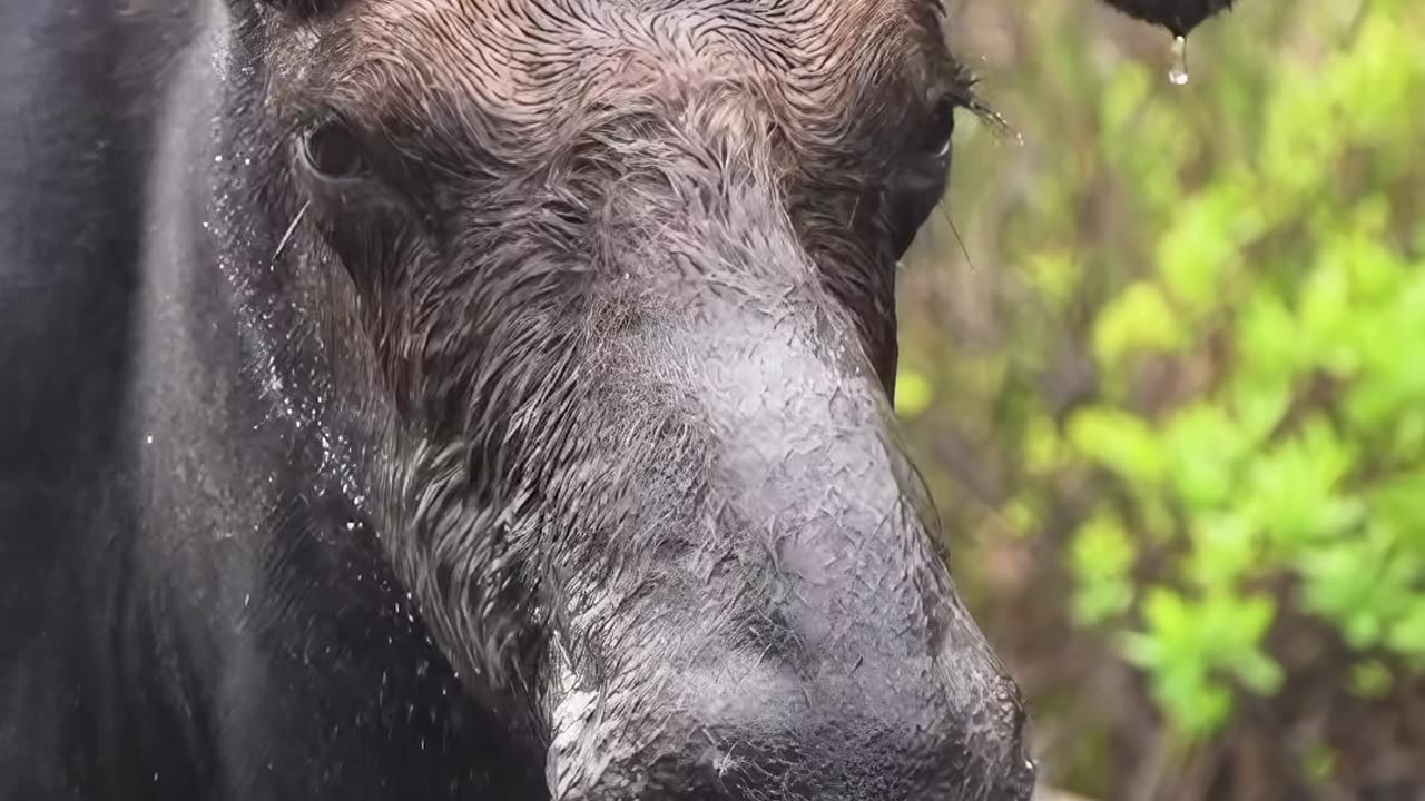 Bull Moose Eating Plants 2025