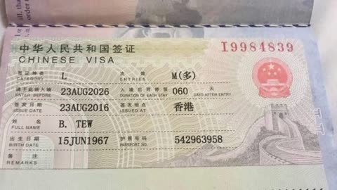 U.S. PASSPORT CONTAINING TEN YEAR CHINESE VISA STOLEN ON DEC 9 2017 NEVER LANDED IN BEIJING