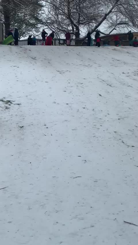 Kids Sledding Snow Storm Fun