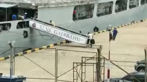 Footage emerges said to be of President Rajapakse fleeing Sri Lanka aboard a Navy Vessel