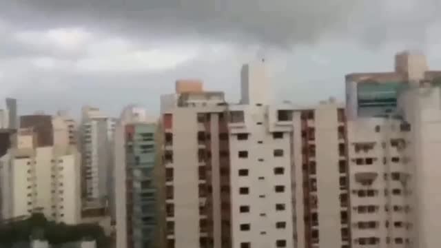 lightning hitting amazing building