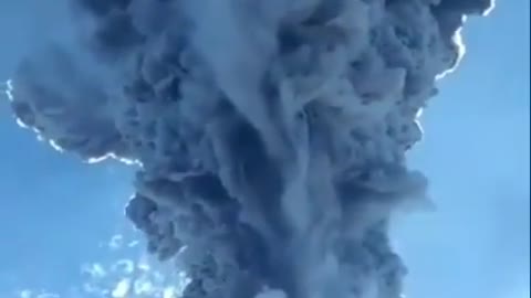 Volcanic eruption in Indonesia 2020