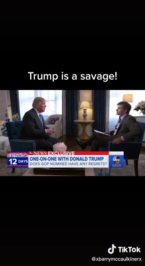 President Trump is SAVAGE