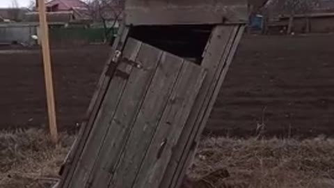Russian toilete outside
