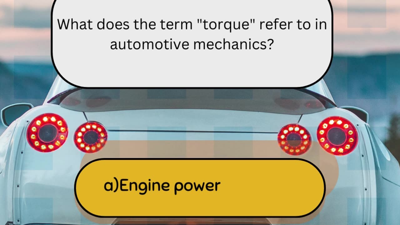 Basic Car Repair Knowledge Question 20