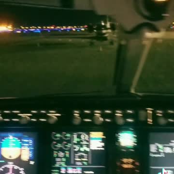 Avionics at night time.