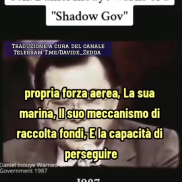 🚨 Nel 1987, il senatore Daniel Inouye mette in guardia la gente da un governo ombra..