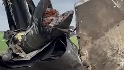The crash site of the Ukrainian Su-24, shot down by Russian air defense systems