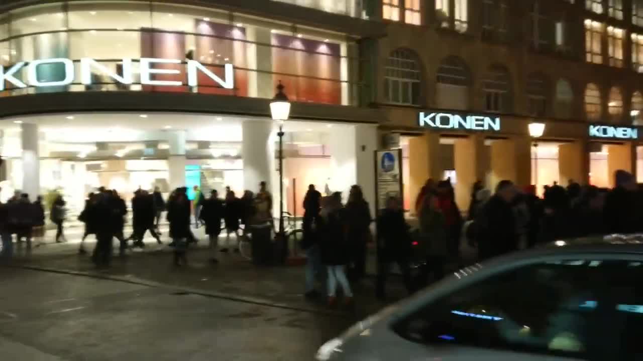 Munich Protesters walking the streets