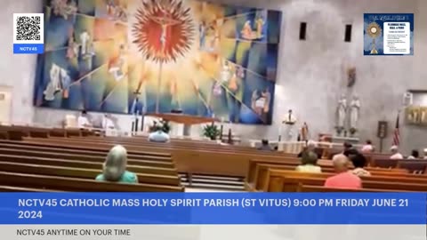 NCTV45 CATHOLIC MASS HOLY SPIRIT PARISH (ST VITUS) 9:00 PM FRIDAY JUNE 21 2024
