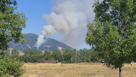 Wildfire Engulfs Montana Mountain Range