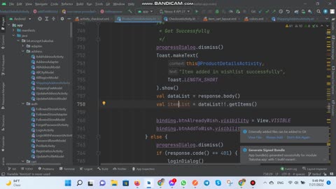 generate sign apk in android studio