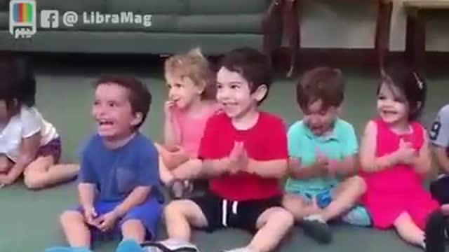 The innocent laughter of children