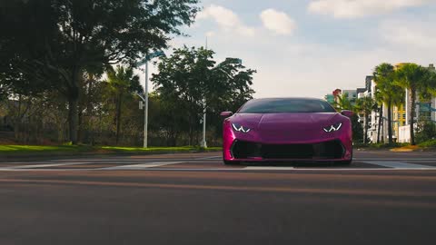 A Prince, in a purple Lamborghini!