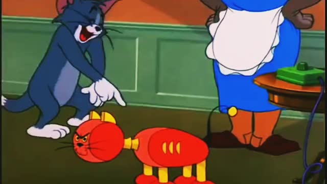 Robot mechano came to replace the tom,tom very upset, Tom and Jerry Shorts videos funny,