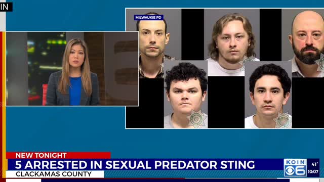 Five arrested in sexual predator sting operation