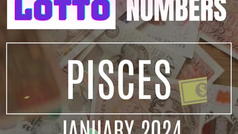 PISCES JACKPOT WINNER!!💸❤️💲💕❤️✨👉JANUARY 2024❤️💲✨💕💰❤️💸✨ Lucky Lotto Numbers. #tarot #lotto