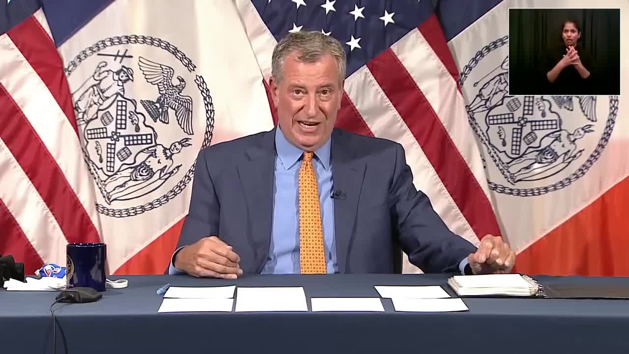 NYC Mayor Bill de Blasio On Falsifying Vaccine Cards