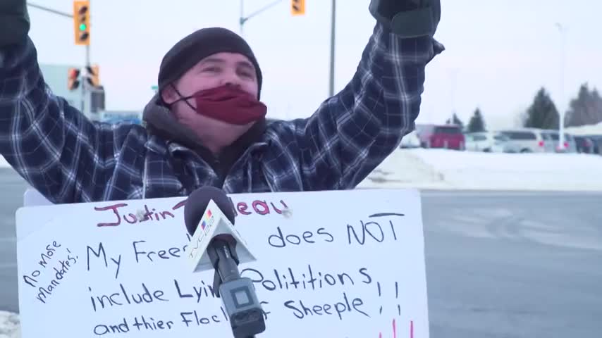 Double Vaxxed Freedom Convoy Supporter Calls Vaccine Mandates "a farce"