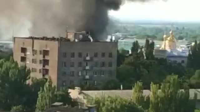 Donetsk under Ukrainian shelling today