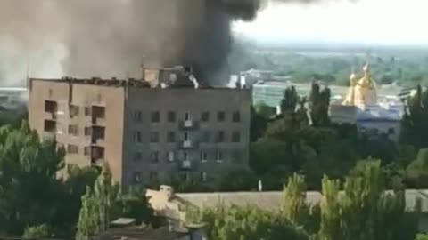 Donetsk under Ukrainian shelling today