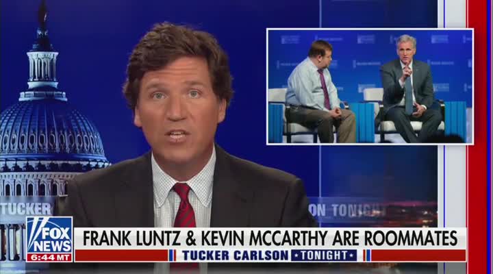 Tucker Carlson Reveals That Kevin McCarthy And Frank Luntz Are Roommates