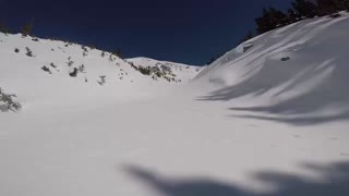 Snow Shoeing Up A Mountain