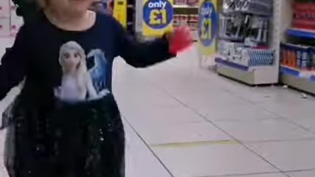 Cute Little Baby Girl Doing Funny Dance