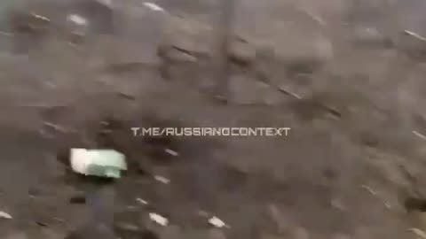 Russian soldiers film the battlefield just east of Krasnohorivka, to the northeast of Avdiivka