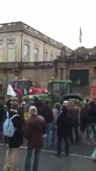 The People of France Shot at Macron's House With Horse Shit