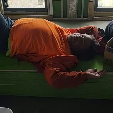 My lazy co-worker sleeping