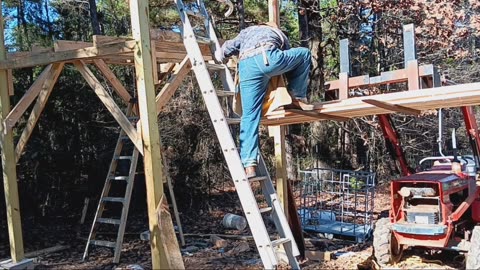 Deer blind decking. Sawmill to joists.