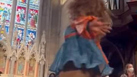 Drag queen in chapel