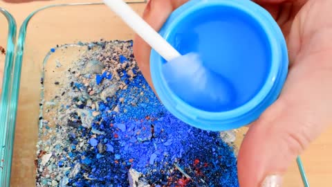 Fire vs Water - Mixing Makeup Eyeshadow Into Slime! Special Series 122 Satisfyin