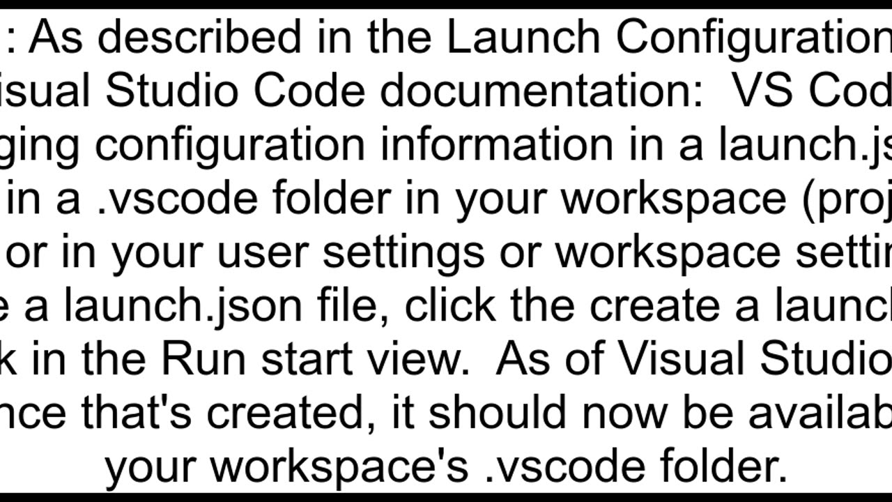 Where is the 39launchjson39 file in Visual Studio Code