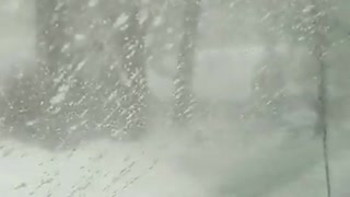 Big Bear Lake, Snow Drive. Whiteout, Dangerous conditions.