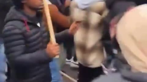 African immigrants attack British police in London