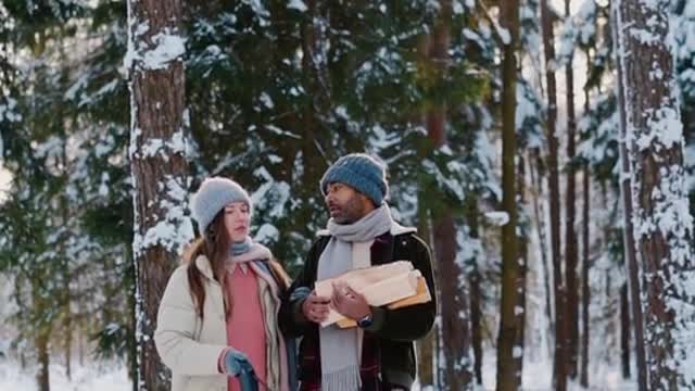 Playing with dog 🐕 in snow