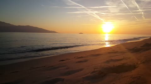 Beautiful sunset on a calm beach