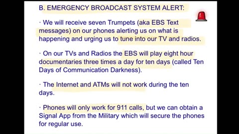 Upcoming EBS Alert and what to expect! .......