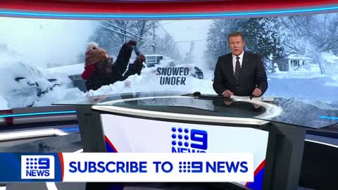 Severe snowstorm paralyses north-east of the United States | 9 News Australia