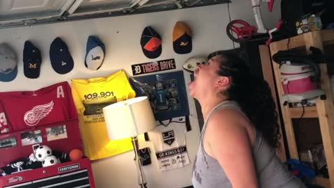 People Use Their Garage Door For a Unique Drinking Challenge
